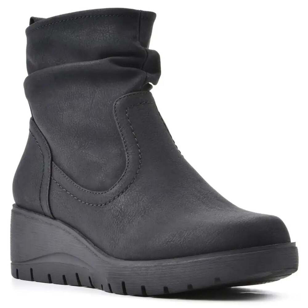 CLIFFS BY WHITE MOUNTAIN Women's Beyond Wedge Booties Black Sz 10
